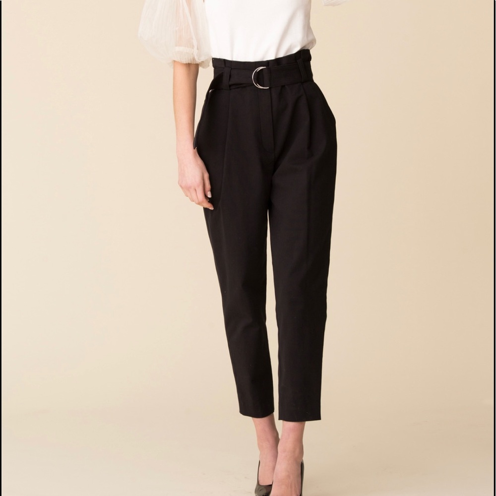 ALC Diego black high waist trousers
